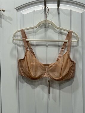 Skims No Show Molded Unlined Demi Bra 40DD Mica Nude Underwire NWT